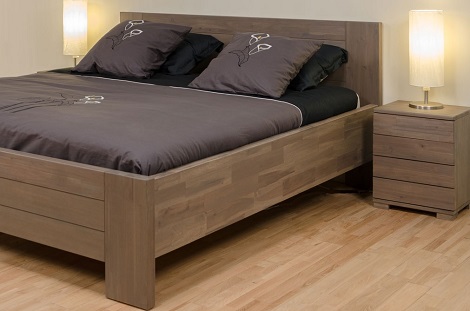 Arezzo ledikant,1 , 2-persoons,chestnut.,hout,acacia,van Houdt meubel